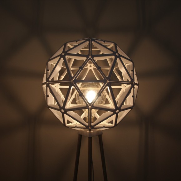 3DPAA Geodesic Sphere Shaped Lamp | Home Decor | Gift Idea | Geometric - Picture 4 of 9
